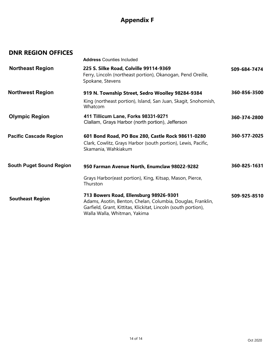 Burning Permit Application Form - Washington, Page 14