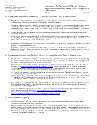 Instructions for Form 4530-178 Air Pollution Registration Operation Permit (Rop) Annual Compliance Certification - Wisconsin, Page 6