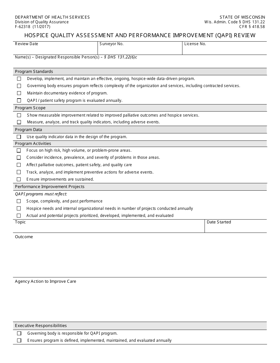 Form F-62318 - Fill Out, Sign Online and Download Printable PDF ...