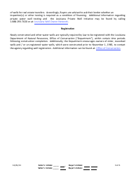 Disclosure of Information on Residential Sewerage Systems/Private Water Wells - Louisiana, Page 3