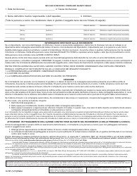 Form C-121 Claim for Compensation and Notice of Commencement of Third-Party Action - New York (Italian), Page 2