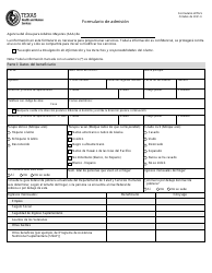 Document preview: Formulario 2776-S Formulario De Admision - Texas (Spanish)
