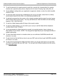Form CW2218 Rights, Responsibilities and Other Important Information for the California Work Opportunity and Responsibility to Kids (Calworks) Program (Non-needy Caretaker Relative With Relative Foster Child) - California, Page 2