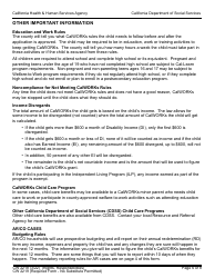 Form CW2218 Rights, Responsibilities and Other Important Information for the California Work Opportunity and Responsibility to Kids (Calworks) Program (Non-needy Caretaker Relative With Relative Foster Child) - California, Page 6