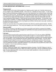 Form CW2218 Rights, Responsibilities and Other Important Information for the California Work Opportunity and Responsibility to Kids (Calworks) Program (Non-needy Caretaker Relative With Relative Foster Child) - California, Page 7