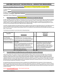 Form E-RJ-C Uniform Checklist for Reciprocal Jurisdiction Reinsurers - Arizona, Page 5