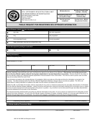 Document preview: Form SXO-10 Public Request for Registered Sex Offender Information - Colorado