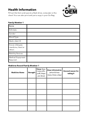 Health Information Form - City of Philadelphia, Pennsylvania