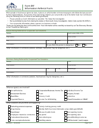 Form IRF (EFO00279) Information Referral Form - Idaho