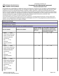 Document preview: DCYF Formulario 15-276 Formulario De Informacion Personal - Washington (Spanish)
