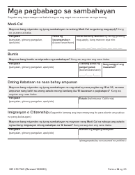 Form MC216 Medi-Cal Renewal Form - California (Tagalog), Page 14