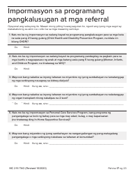Form MC216 Medi-Cal Renewal Form - California (Tagalog), Page 17