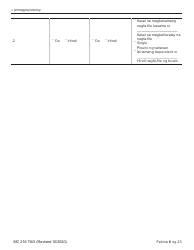 Form MC216 Medi-Cal Renewal Form - California (Tagalog), Page 6