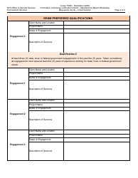 Request for Quote Qualifications Response Form - New York, Page 2