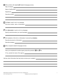 Language Access Services Complaint Form - County of Kern, California, Page 3
