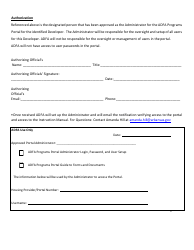 Adfa Programs Portal Administrator Setup Form - Arkansas, Page 4