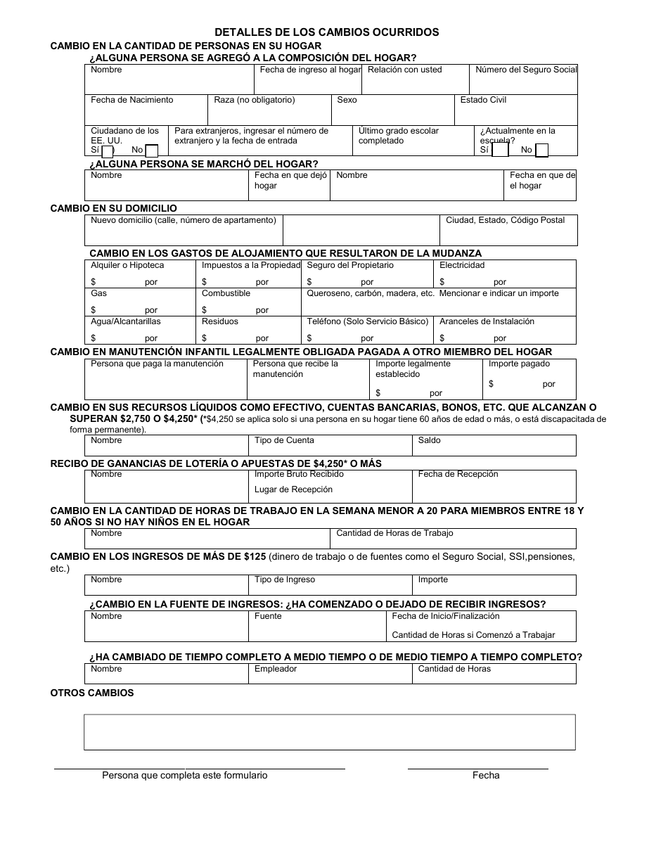 Formulario 032-03-0051-40-SPA Informe De Cambio - Virginia (Spanish), Page 2