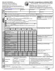 Document preview: Form F242-385-228 Activity Prescription Form (Apf) - Washington (Dutch)