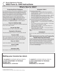 Instructions for Form IL-1040 Individual Income Tax Return - Illinois