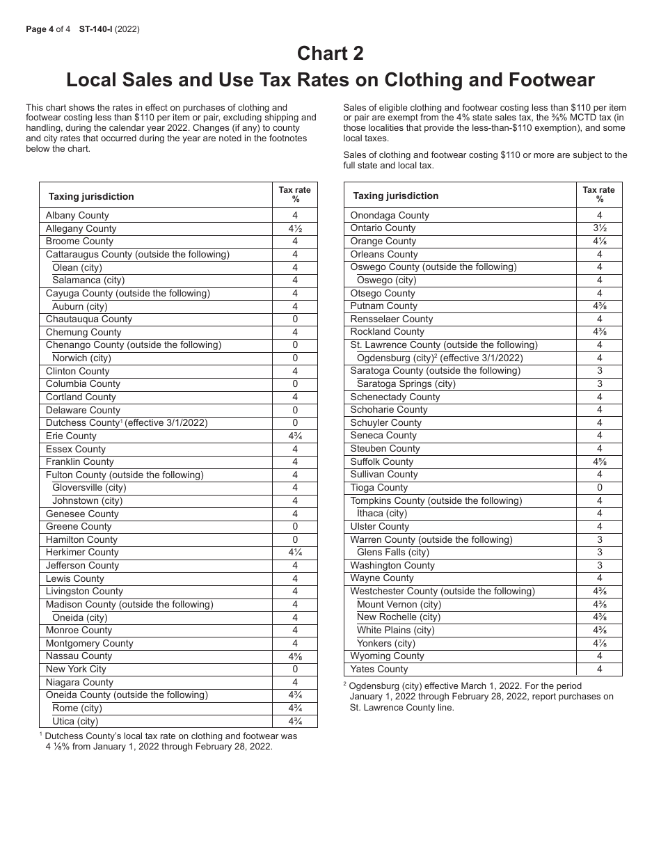 Instructions for Form ST-140 Individual Purchasers Annual Report of Sales and Use Tax - Illinois, Page 4