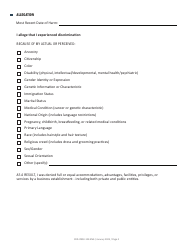 Form CRD-IF903-12X-ENG Intake Form - Unruh Civil Rights Act - California, Page 2