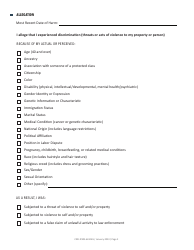 Form CRD-IF903-6X-ENG Intake Form - Ralph Civil Rights Act - California, Page 2