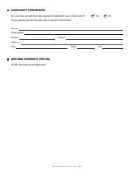 Form CRD-IF903-6X-ENG Intake Form - Ralph Civil Rights Act - California, Page 3