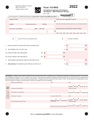 Form 15 RRG Connecticut Insurance Premiums Tax Return - Risk Retention Groups - Connecticut