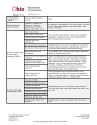 Form COM-19-0001 Pre-determination Request Form - Ohio, Page 6