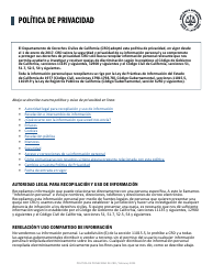 Formulario CRD-IF903-3X-SP Formulario De Admision - Empleo - California (Spanish), Page 9