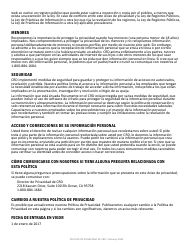Formulario CRD-IF903-12X-SP Formulario De Registro - Derechos Civiles Unruh - California (Spanish), Page 8