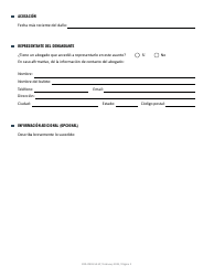 Formulario CRD-IF903-5X-SP Formulario De Admision - Trata De Personas - California (Spanish), Page 2