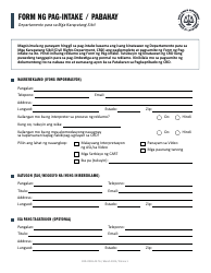 Document preview: Form CRD-IF903-4X-TG Intake Form - Housing - California (Tagalog)