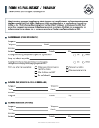 Form CRD-IF903-4X-TG Intake Form - Housing - California (Tagalog)