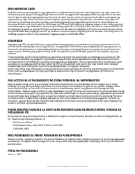Form CRD-IF903-5X-TG Intake Form - Human Trafficking - California (Tagalog), Page 7