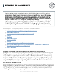 Form CRD-IF903-3X-TG Intake Form - Employment - California (Tagalog), Page 9