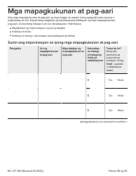 Form MC217 Medi-Cal Renewal Form - California (Tagalog), Page 10