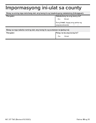 Form MC217 Medi-Cal Renewal Form - California (Tagalog), Page 18
