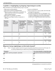 Form MC217 Medi-Cal Renewal Form - California (Tagalog), Page 7