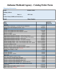 Catalog Order Form - Alabama