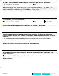 Forme 0200F Demande D&#039;information - Questionnaire Pour Employes Non-syndiques - Ontario, Canada (French), Page 3