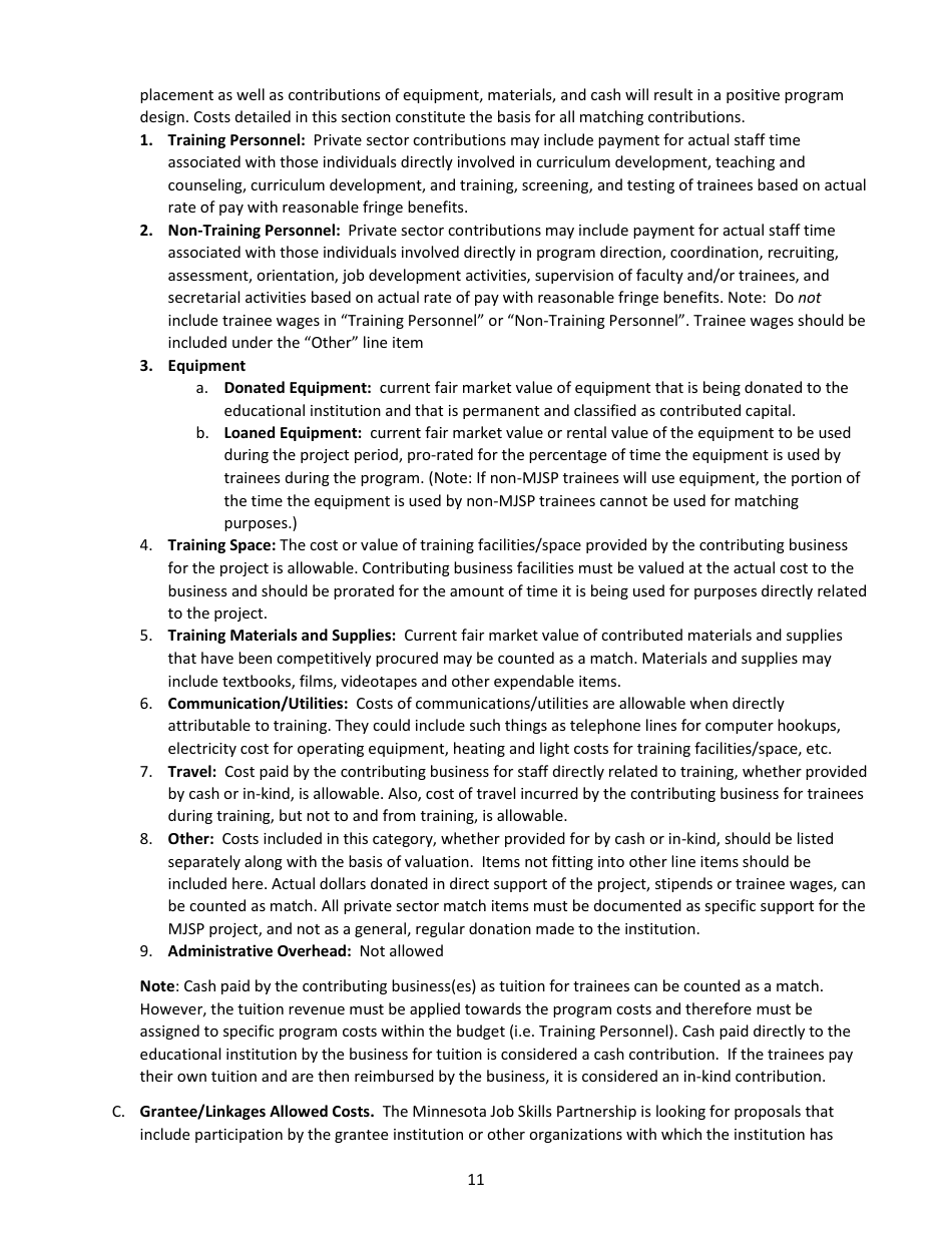 Instructions for Partnership  Pathways Short Form Grant Application - Minnesota, Page 14