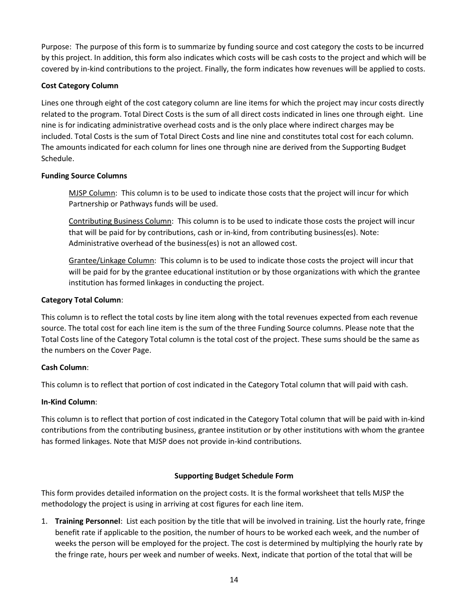 Instructions for Partnership  Pathways Short Form Grant Application - Minnesota, Page 17
