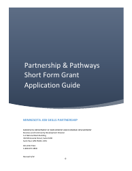 Instructions for Partnership &amp; Pathways Short Form Grant Application - Minnesota
