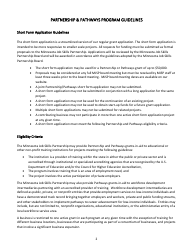 Instructions for Partnership &amp; Pathways Short Form Grant Application - Minnesota, Page 5