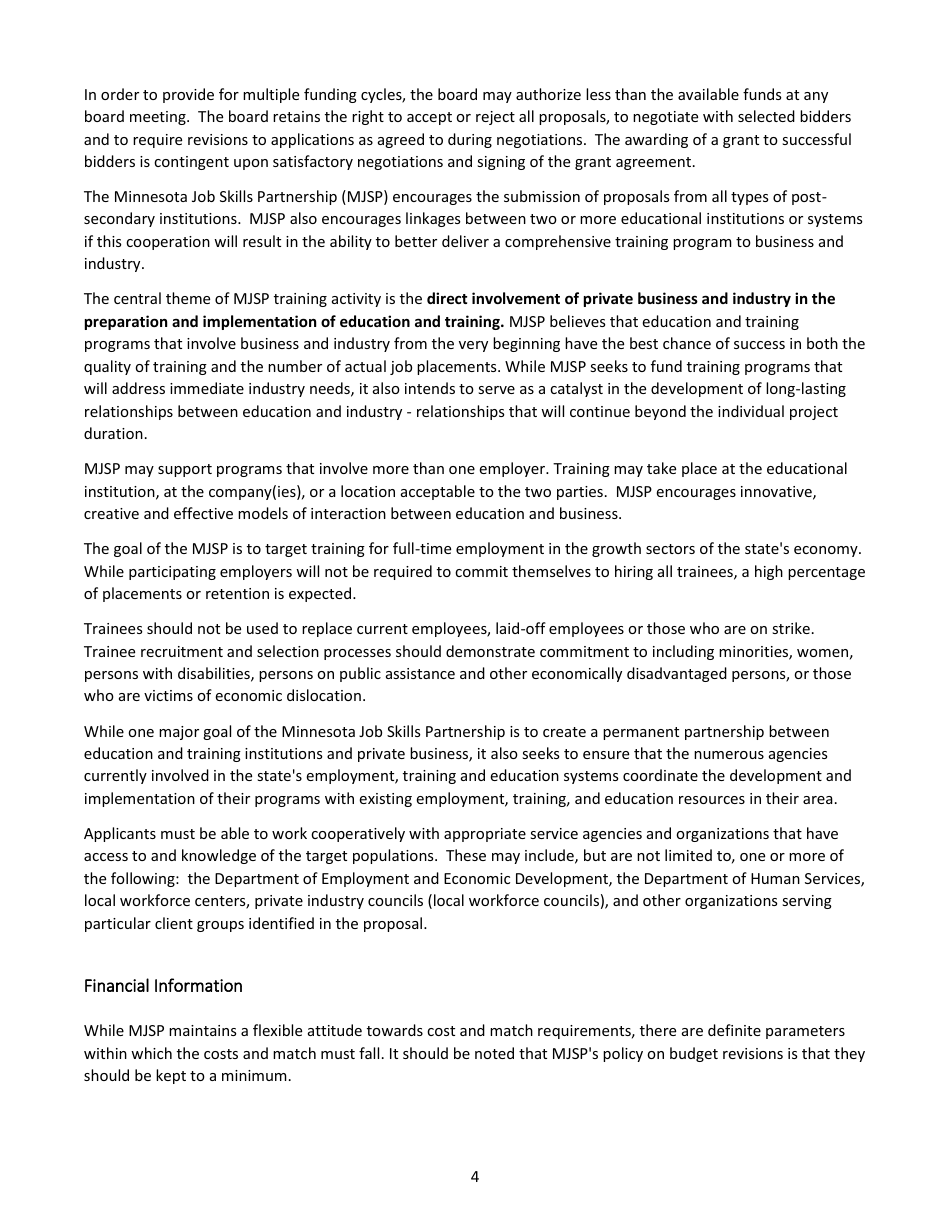 Instructions for Partnership  Pathways Short Form Grant Application - Minnesota, Page 7