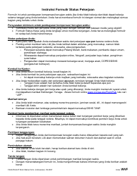 Form F242-052-247 Work Status Form - Washington (Indonesian (Bahasa Indonesia)), Page 2