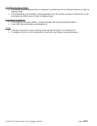 Form F242-052-307 Work Status Form - Washington (Tagalog), Page 3
