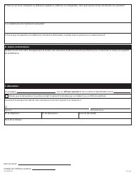 Forme D (NWT9386) Evaluation De L&#039;incapacite - Programmes De La Securite Du Revenu - Northwest Territories, Canada (French), Page 5