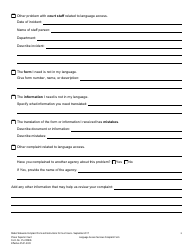 Form PL-CW906 Language Access Services Complaint Form - County of Placer, California, Page 3